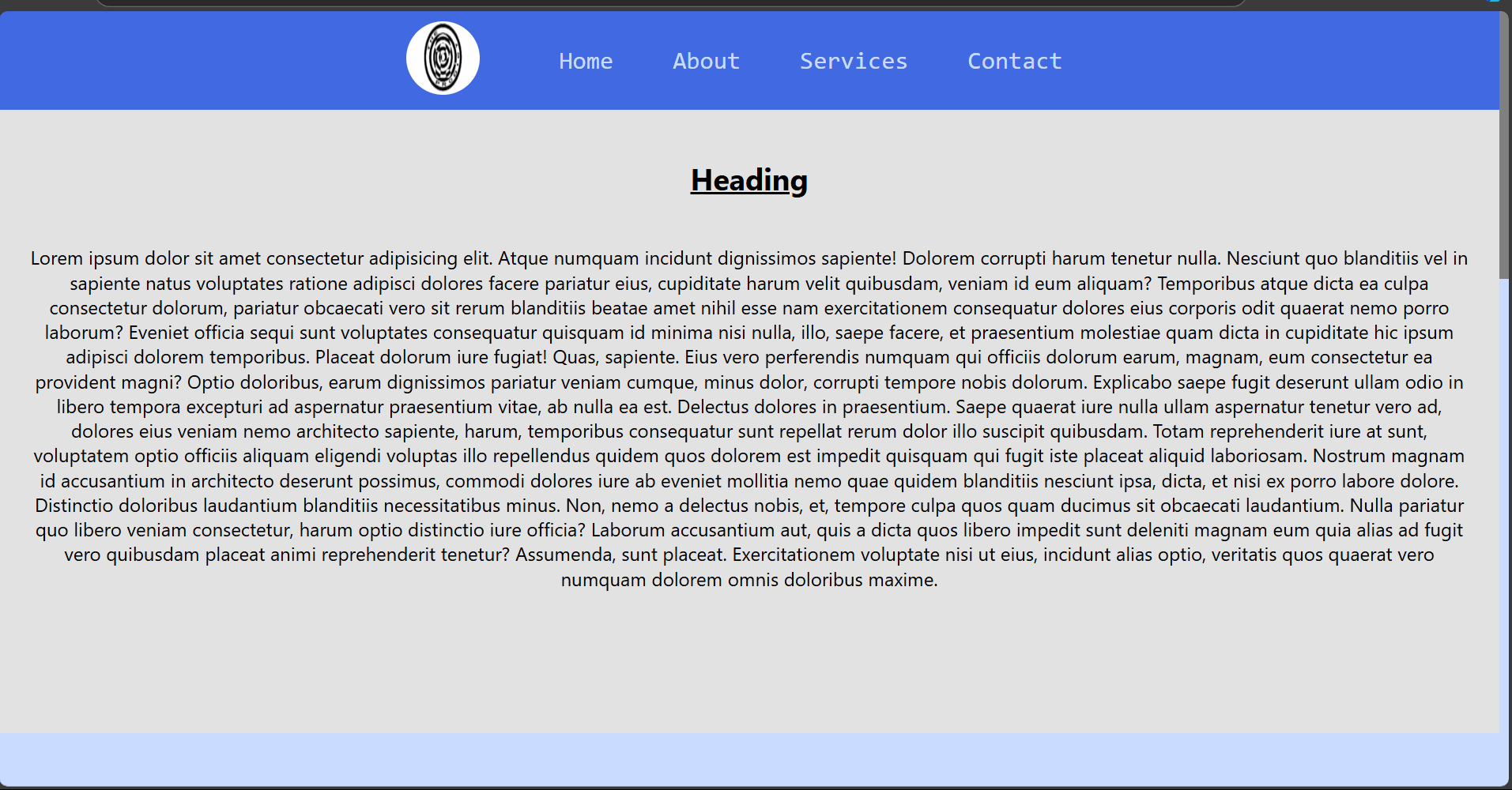 Responsive Web Page